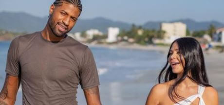Paul George Sr. son Paul George with his partner Daniela Rajic.